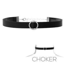 Round Buckle Choker, silver
