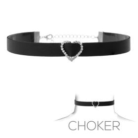 Slv Heart Buckle Choker