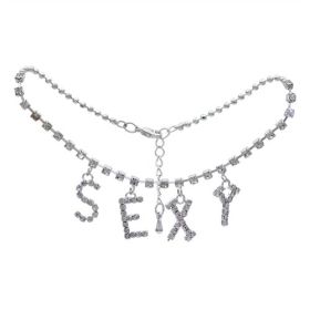 Rhinestone single row sexy anklet