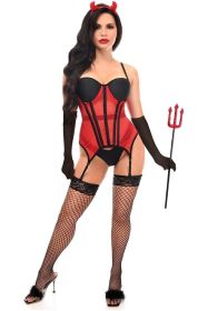Lavish 4 PC Sexy Devilish Diva Lingerie Costume (size: large)