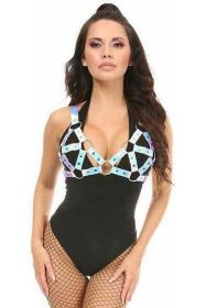 Blue/Purple Holo Strappy Bra Top (size: Regular)