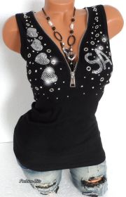 European and American fashion women's V-neck hot drilling fashion simple sleeveless vest (Color: White, size: S)