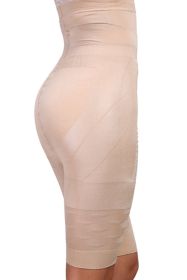 Women Seamless High Waist Shapewear Short Tummy Control (Color: NUDE, size: L)