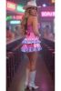 Top Drawer 2 PC Steel Boned Purple/Pink Mesh Underwire Bustier Corset & Skirt Set