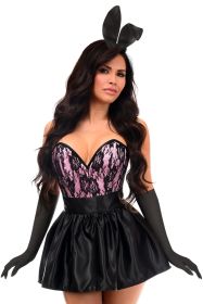 Top Drawer 5 PC Premium Boudoir Bunny Corset Costume (size: large)